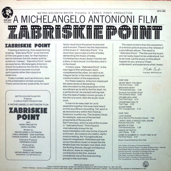 Various - Zabriskie Point