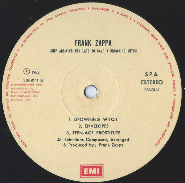 Frank Zappa - Ship Arriving Too Late To Save A Drowning Witch
