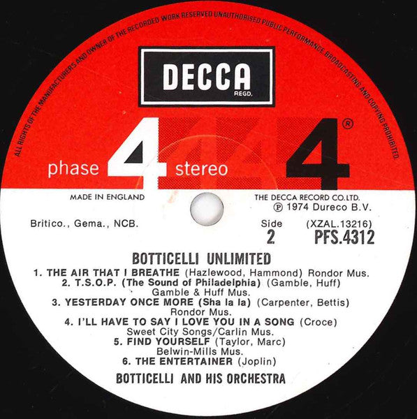 Botticelli And His Orchestra - Botticelli Unlimited
