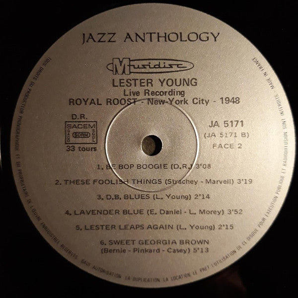 Lester Young - Live Recording 1948 At "Royal Roost" New-York City