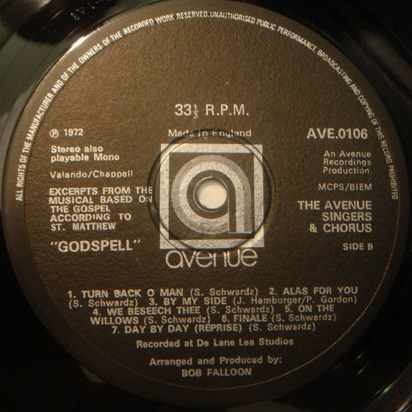 Avenue Singers And Chorus - Godspell