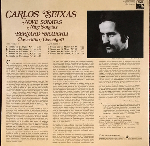Carlos Seixas - Bernard Brauchli - Nove Sonatas = Nine Sonatas