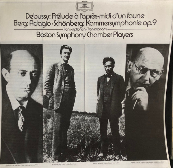 Claude Debussy / Alban Berg / Arnold Schoenberg, Boston Symphony Chamber Players - Prélude À L'après-midi D'un Faune / Adagio / Kammersymphonie Op. 9 / Transkriptionen = Transcriptions