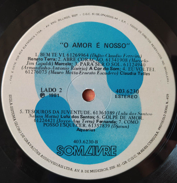 Various - O Amor É Nosso (Trilha Nacional Da Novela)
