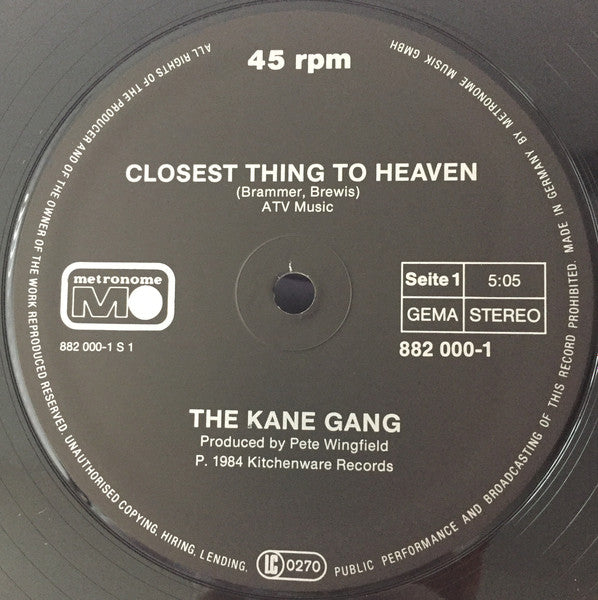 The Kane Gang - Closest Thing To Heaven