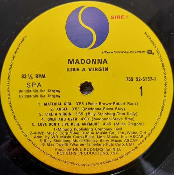 Madonna - Like A Virgin