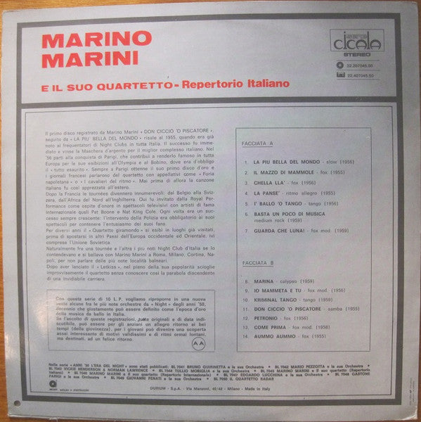 Marino Marini Ed Il Suo Quartetto - Marino Marini Ed Il Suo Quartetto