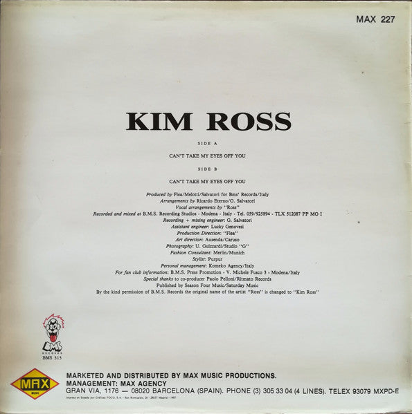 Kim Ross - Can't Take My Eyes Off You