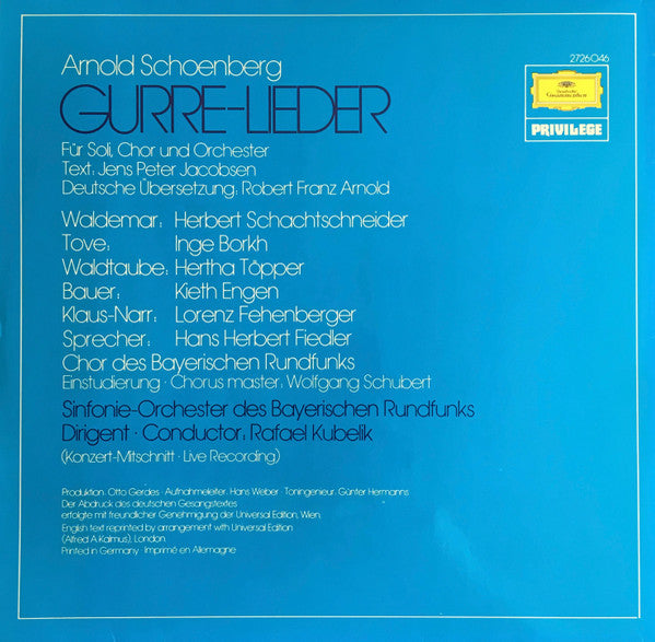 Arnold Schoenberg, Rafael Kubelik - Gurre-Lieder