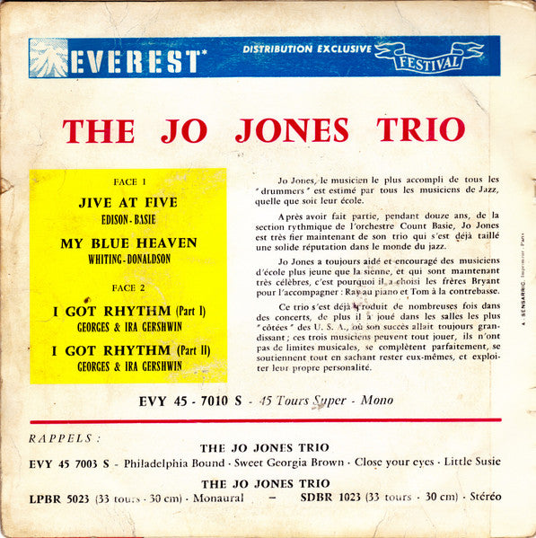 The Jo Jones Trio - Jo Jones Trio