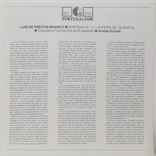 Luís de Freitas Branco - The Budapest Philharmonic Orchestra, András Kórodi - Sinfonia N° 1 • Antero De Quental
