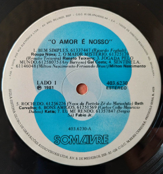 Various - O Amor É Nosso (Trilha Nacional Da Novela)