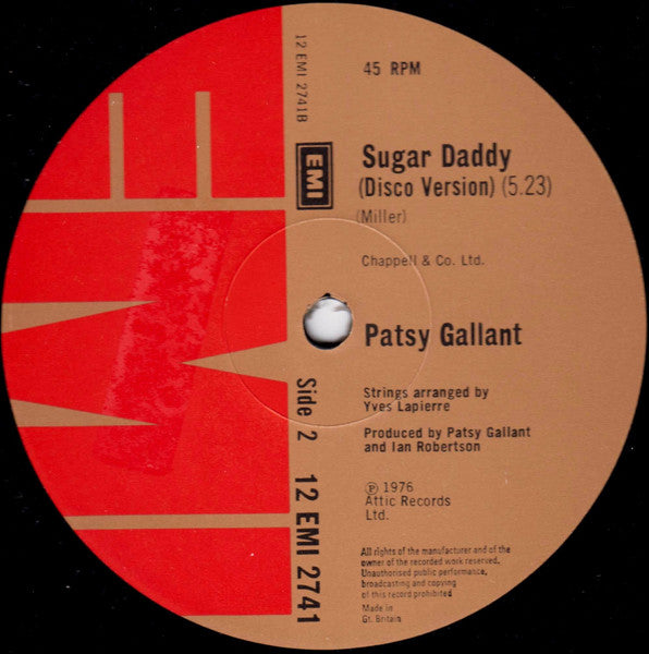 Patsy Gallant - Sugar Daddy / It's Raining This Morning