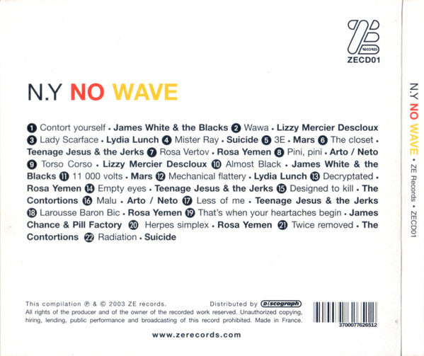 Various - N.Y. No Wave