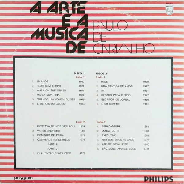 Paulo De Carvalho - A Arte E A Música De Paulo De Carvalho