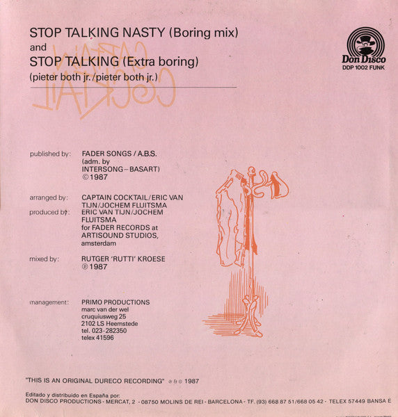 Captain Cocktail - Stop Talking Nasty