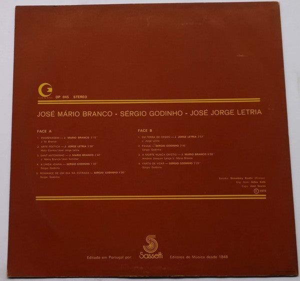 José Mário Branco - José Mario Branco - Sérgio Godinho - J. Jorge Letria