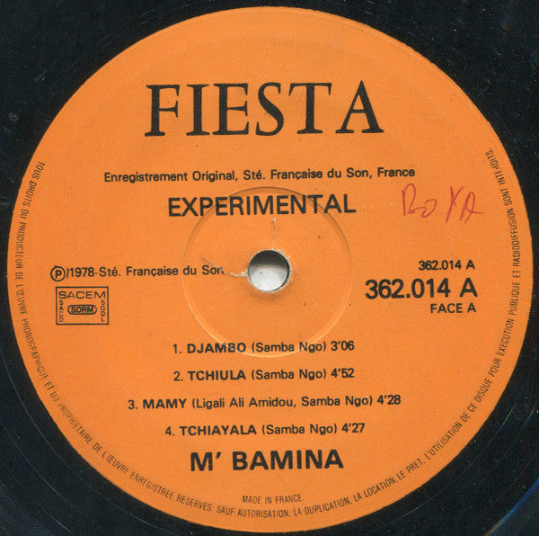 M'Bamina - Expérimental