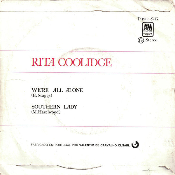 Rita Coolidge - We're All Alone