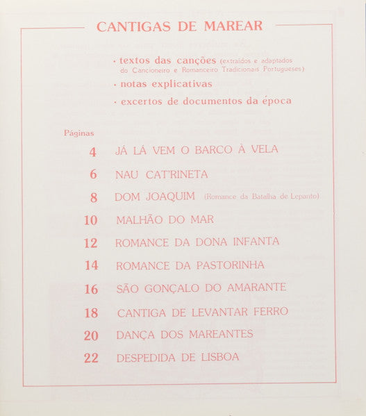 Maio Moço - Cantigas De Marear