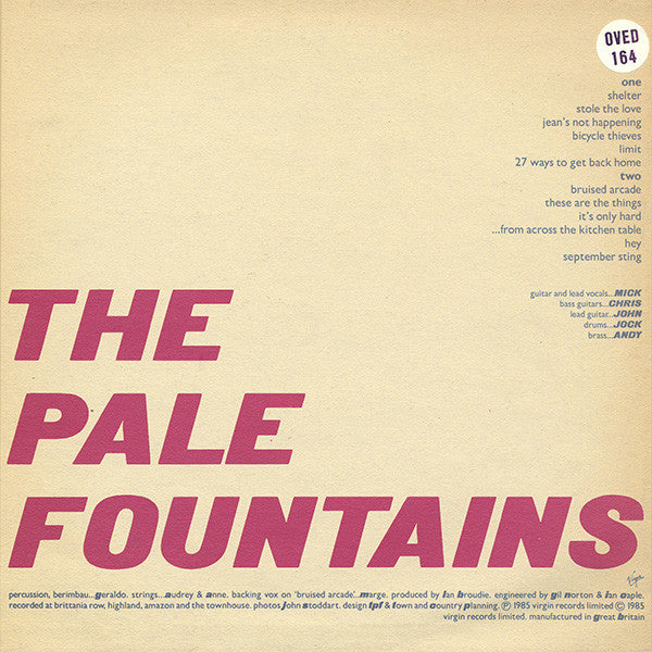 The Pale Fountains - ... From Across The Kitchen Table