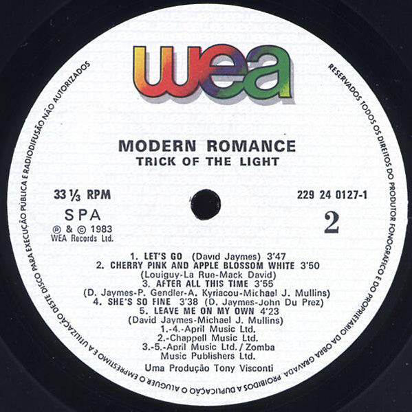 Modern Romance - Trick Of The Light