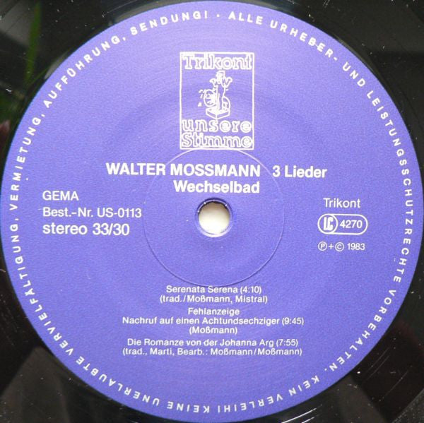 Walter Mossmann / Heiner Goebbels - Unruhiges Requiem