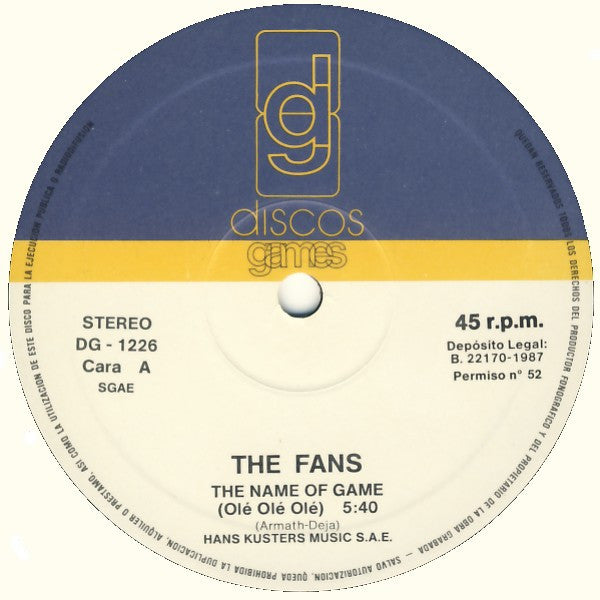 The Fans - The Name Of The Game Olé, Olé, Olé!!