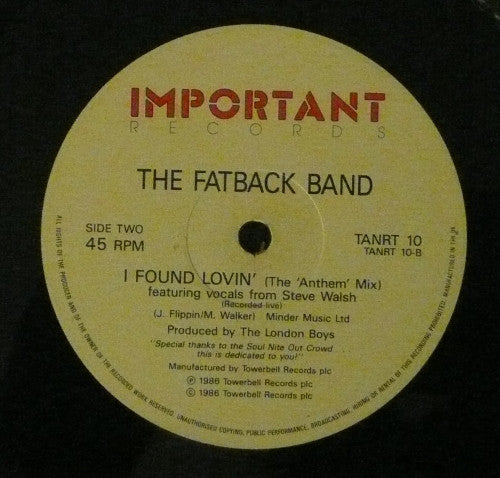 The Fatback Band - I Found Lovin' (London Boys Mix)