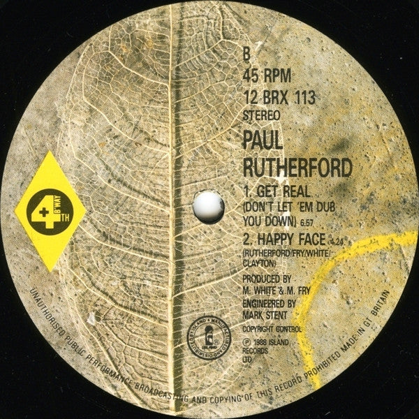 Paul Rutherford - Get Real (Sinister)
