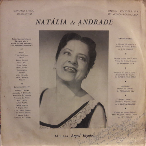 Natália De Andrade Al Piano Angel Egaña - Folklore - 12 Provincias De Portugal