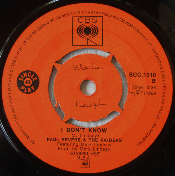 Paul Revere & The Raiders - Let Me / I Don't Know