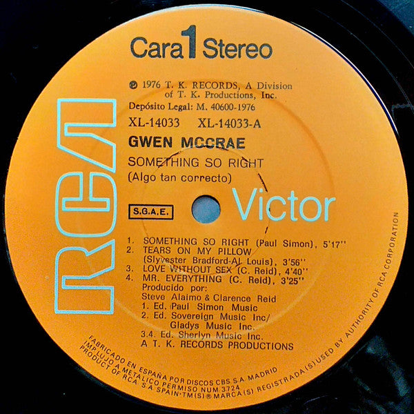 Gwen McCrae - Something So Right = Algo Tan Incorrecto