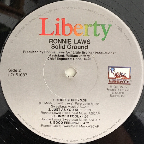 Ronnie Laws - Solid Ground