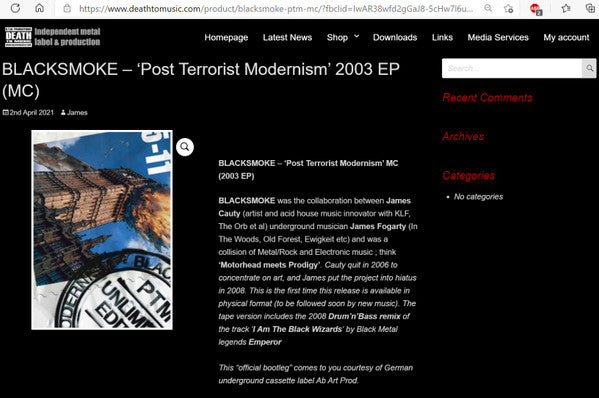Blacksmoke - Post-Terrorist Modernism MC