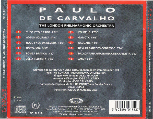 Paulo De Carvalho, London Philharmonic Orchestra - Alma