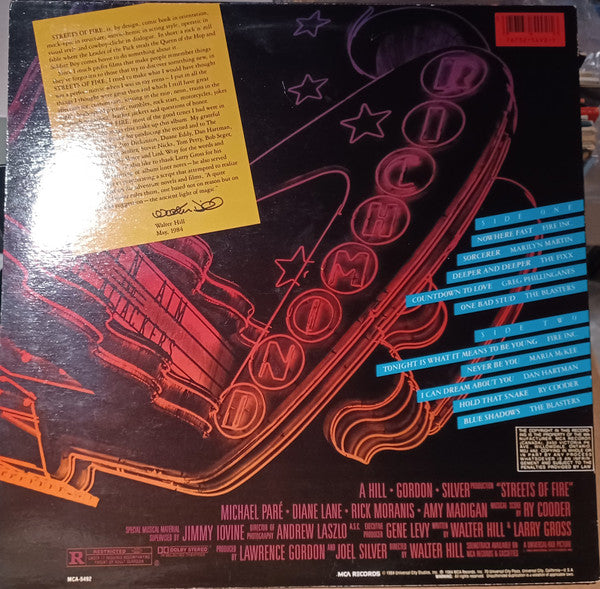 Various - Streets Of Fire - Music From The Original Motion Picture Soundtrack