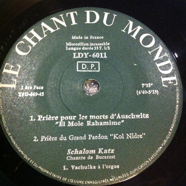 Shalom Katz - Prière Pour Les Morts D'Auschwitz
