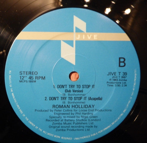 Roman Holliday - Don't Try To Stop It