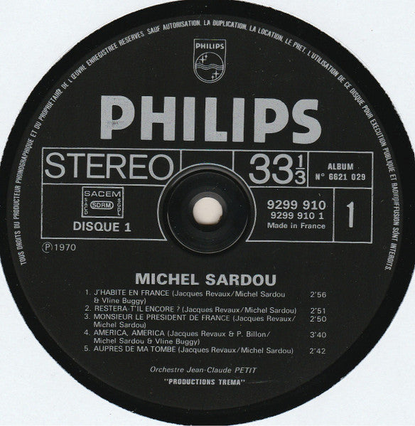 Michel Sardou - Michel Sardou (Album 2 Disques)