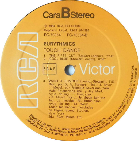 Eurythmics - Touch Dance