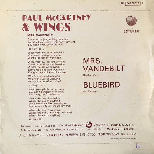 Wings (2) - Mrs. Vandebilt / Bluebird