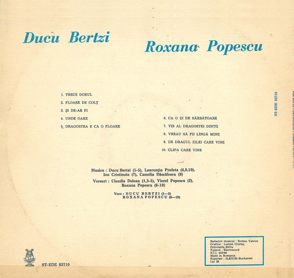 Ducu Bertzi / Roxana Popescu - Ducu Bertzi / Roxana Popescu