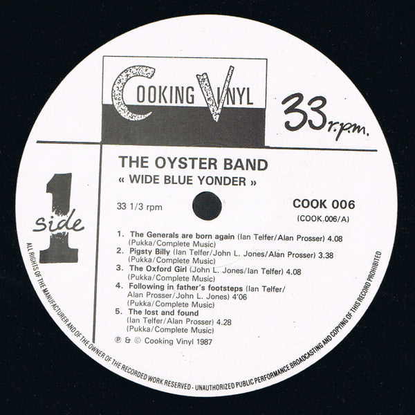 Oysterband - Wide Blue Yonder