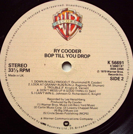 Ry Cooder - Bop Till You Drop