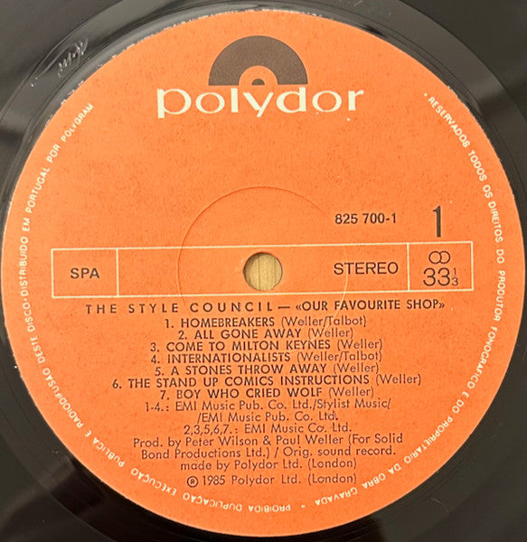 The Style Council - Our Favourite Shop