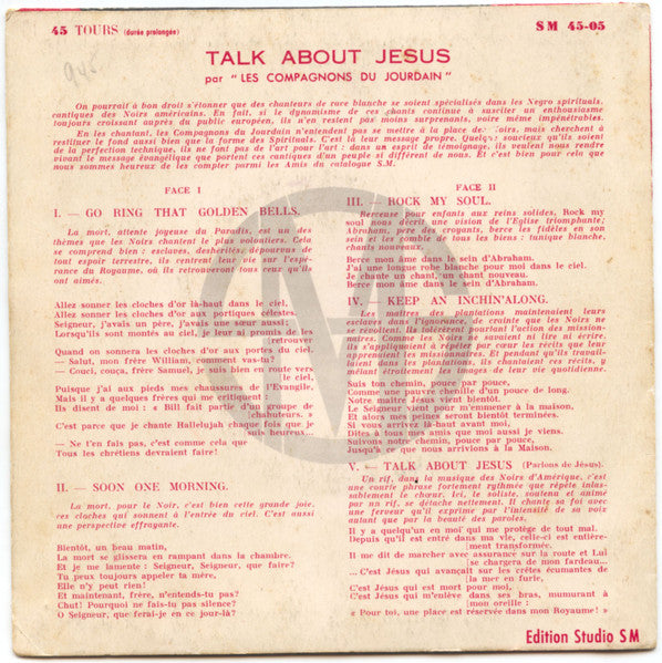 Les Compagnons Du Jourdain - Negro Spirituals / Talk About Jesus