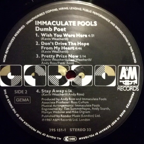Immaculate Fools - Dumb Poet