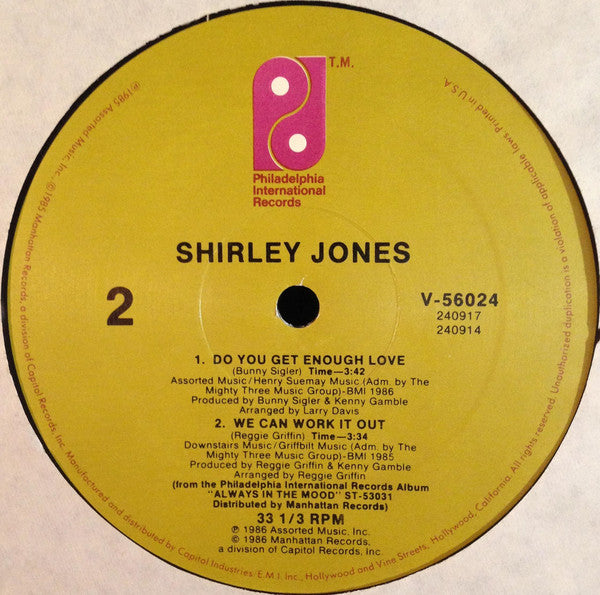 Shirley Jones - Do You Get Enough Love