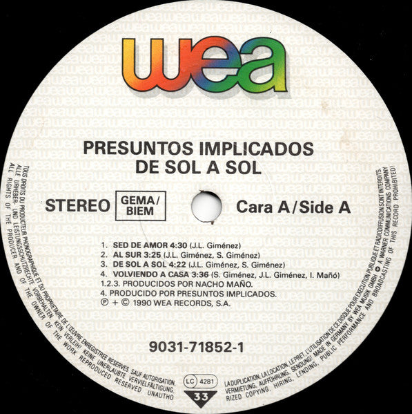 Presuntos Implicados - De Sol A Sol